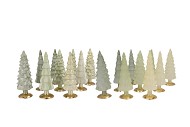 TWINKLE NORDIC GREEN MIX GLASS TREE MATT ASS 9X25CM