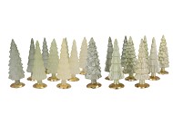 TWINKLE NORDIC GREEN MIX GLASS TREE MATT ASS 10x30CM