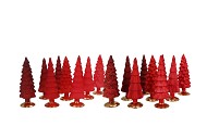 TWINKLE JOLLY RED MIX GLASS TREE MATT ASS 9X25CM
