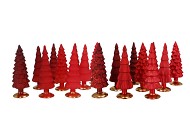 TWINKLE JOLLY RED MIX GLASS TREE MATT ASS 10x30CM