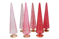 TWINKLE JOLLY PINK MIX GLASS TREE SHINY ASS 11X45CM