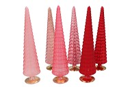 TWINKLE JOLLY PINK MIX GLASS TREE MATT ASS 11X45CM