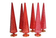 TWINKLE JOLLY RED MIX GLASS TREE SHINY ASS 11X45CM