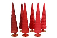 TWINKLE JOLLY RED MIX GLASS TREE MATT ASS 11X45CM