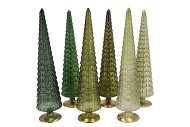 TWINKLE MAJESTIC GREEN MIX GLASS TREE SHINY ASS 11X45CM