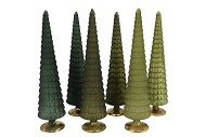 TWINKLE MAJESTIC GREEN MIX GLASS TREE MATT ASS 11X45CM