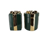 JOY MAJESTIC DARK GREEN VASE PRESENT 16X20CM NM