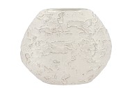 MIKA NORDIC WHITE VASE OVAL STRUCTURE 41X15X32CM