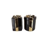 JOY WILD BLACK VASE PRESENT 11X15CM