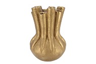 MIKA MAJESTIC GOLD VASE TUBE 26X35CM