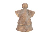 CONCRETE GOLDEN ANGEL WIDE 15X13X20CM