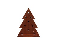 RUSTY SCOTTISH BROWN XMAS TREE 22X6X28CM