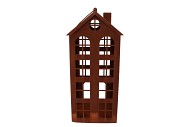 RUSTY SCOTTISH BROWN HOUSE CANDLE 28X62CM