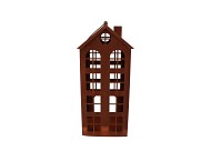 RUSTY SCOTTISH BROWN HOUSE CANDLE 23X40CM