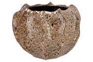 MIKA WILD BROWN POT WAVY 36X26CM