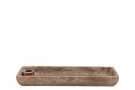 CONCRETE GOLDEN PLATE CANDLE HOLDER 30X12X4CM