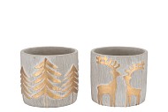 GOLDIE NORDIC BLUE XMAS ASS 14X14X12CM