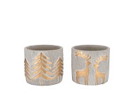 GOLDIE NORDIC BLUE XMAS ASS 13X13X10CM