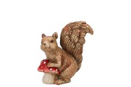 WONDERLAND SCOTTISH BROWN SQUIRREL MUSHROOM 11X5X12CM