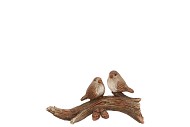 WONDERLAND SCOTTISH BROWN BRANCH WITH WITH BIRDS 15X5X8CM