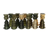 JAZZ MAJESTIC GREEN T-LIGHT X-MAS TREE ASS 11X28CM NM