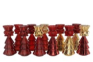 JAZZ WILD RED T-LIGHT X-MAS TREE ASS 11X28CM