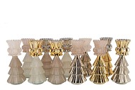 JAZZ COZY SAND T-LIGHT X-MAS TREE ASS 11X28CM