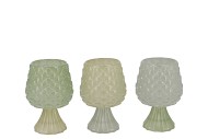 JAZZ NORDIC GREEN T-LIGHT PINECONE ASS 9X13CM