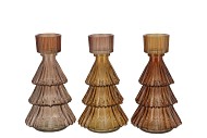 JAZZ SCOTTISH BROWN T-LIGHT X-MAS TREE ASS 11X20CM