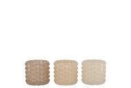 JAZZ COZY SAND T-LIGHT STRUCTURE ASS 7X7CM