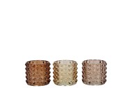 JAZZ WILD BROWN T-LIGHT STRUCTURE ASS 7X7CM