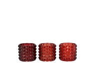 JAZZ JOLLY RED T-LIGHT STRUCTURE ASS 7X7CM