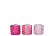 JAZZ JOLLY PINK T-LIGHT STRUCTURE ASS 7X7CM