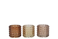 JAZZ WILD BROWN T-LIGHT STRUCTURE ASS 10X9CM