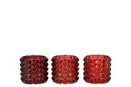 JAZZ JOLLY RED T-LIGHT STRUCTURE ASS 10X9CM