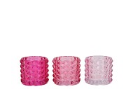 JAZZ JOLLY PINK T-LIGHT STRUCTURE ASS 10X9CM
