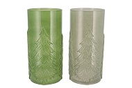 RUBY MAJESTIC GREEN T-LIGHT FORREST ASS 15X33CM