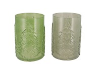 RUBY MAJESTIC GREEN T-LIGHT FORREST ASS 16X22CM