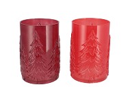 RUBY JOLLY RED T-LIGHT FORREST ASS 16X22CM