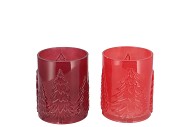 RUBY JOLLY RED T-LIGHT FORREST ASS 11X14CM