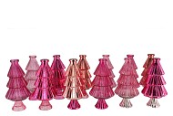 JAZZ JOLLY PINK VASE X-MAS TREE ASS 11X22CM