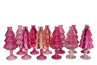 JAZZ JOLLY PINK VASE X-MAS TREE ASS 11X25CM