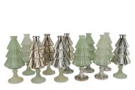 JAZZ NORDIC GREEN VASE X-MAS TREE ASS 11X25CM