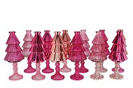 JAZZ JOLLY PINK VASE X-MAS TREE ASS 11X28CM NM