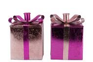 GLAM JOLLY PINK MIX CANDLE HOLDER ASS 12X17CM