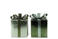 GLAM NORDIC GREEN MIX CANDLE HOLDER ASS 9X14CM NM
