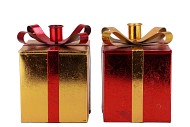 GLAM WILD RED MIX CANDLE HOLDER ASS 12X17CM