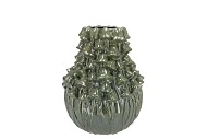MILOU MAJESTIC GREEN FUNGI VASE 21X21X25CM