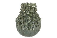 MILOU MAJESTIC GREEN FUNGI VASE 36X36X44CM