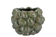MILOU MAJESTIC GREEN POT ACORNS ALLOVER 20X20X16CM